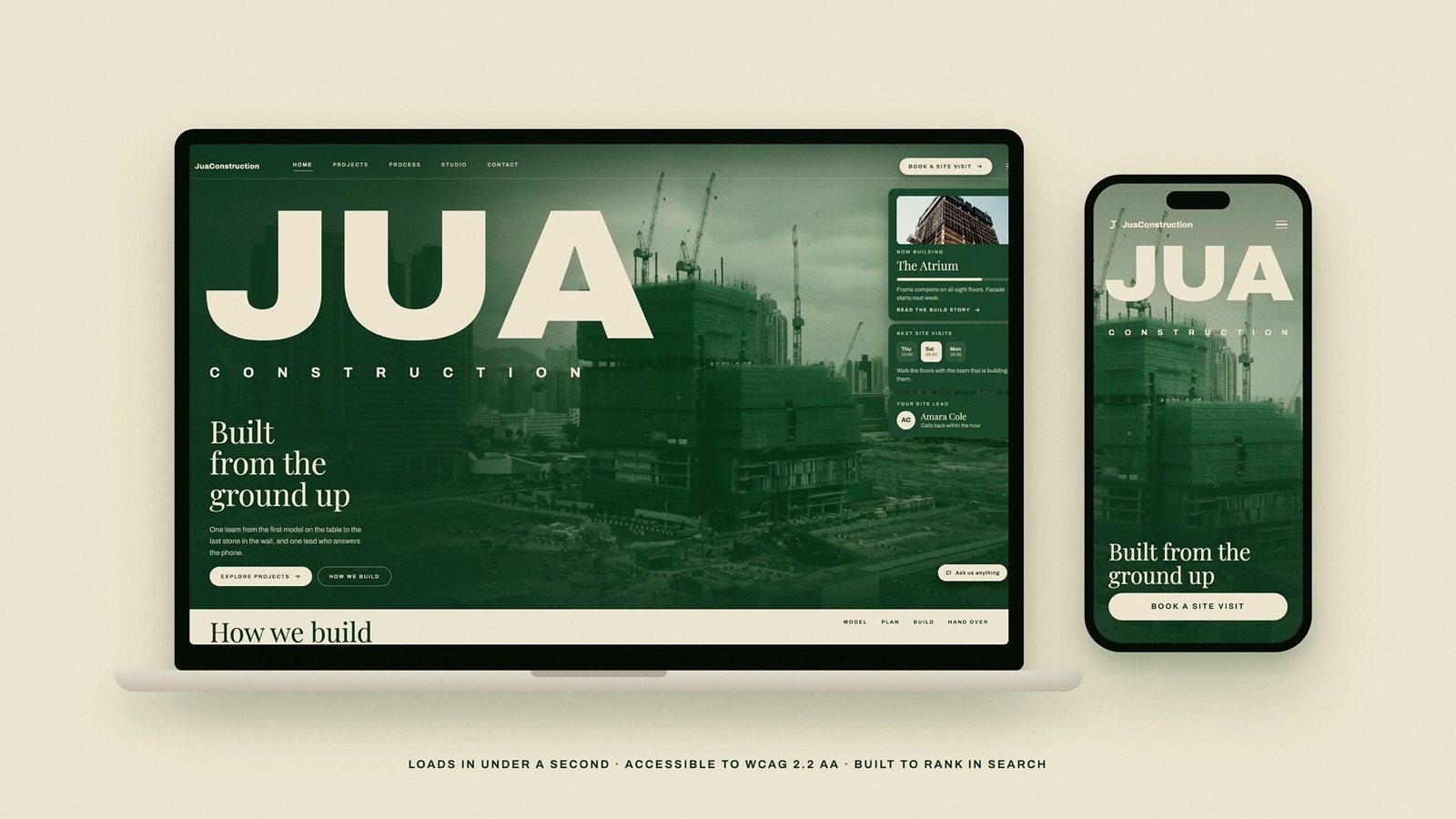 The site on a laptop and a phone