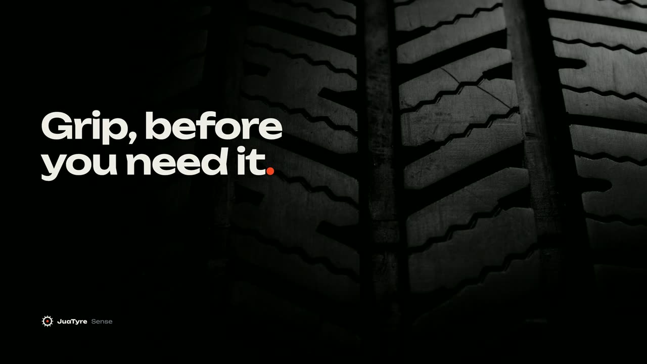 JuaTyre Sense: the launch poster, Grip, before you need it