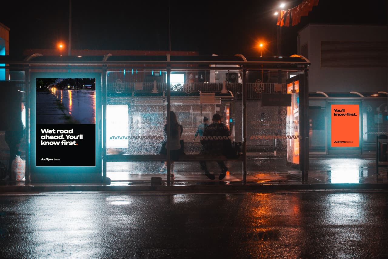 On the street, on wet nights