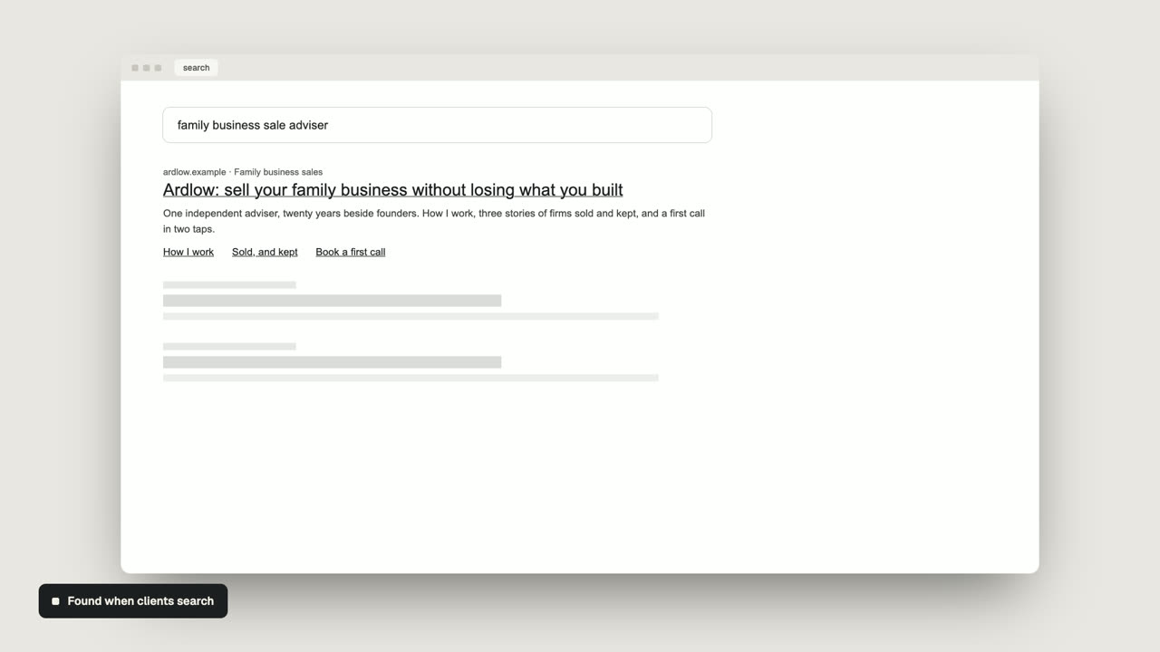 Found when clients search