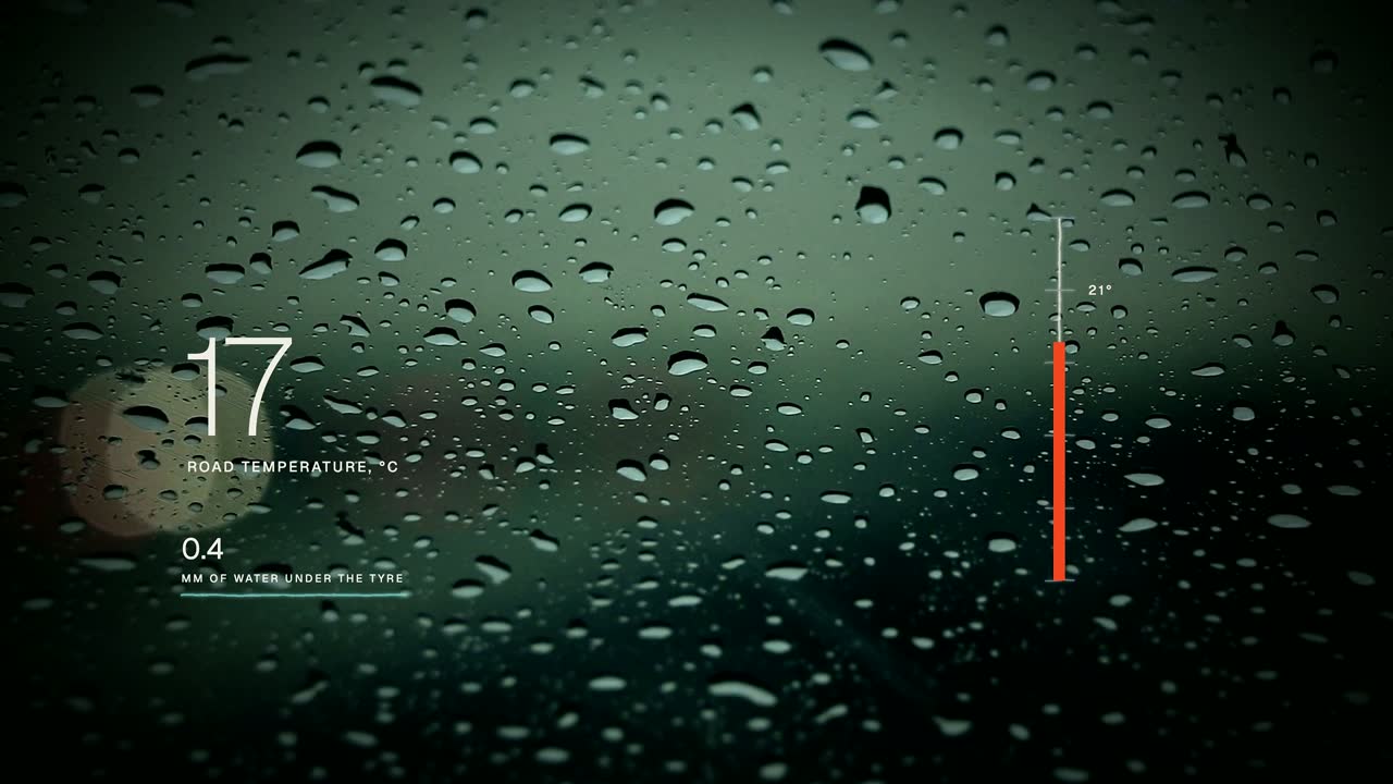Rain on the windscreen